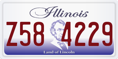 IL license plate Z584229