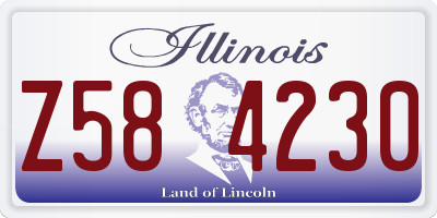IL license plate Z584230