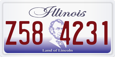 IL license plate Z584231