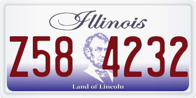 IL license plate Z584232