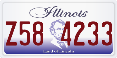 IL license plate Z584233