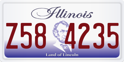 IL license plate Z584235