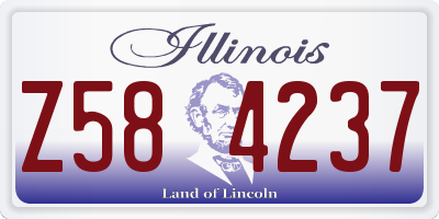 IL license plate Z584237