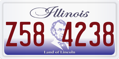 IL license plate Z584238