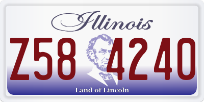 IL license plate Z584240