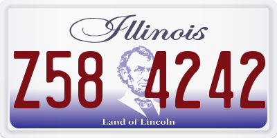 IL license plate Z584242