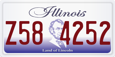 IL license plate Z584252