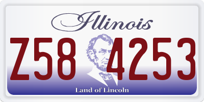 IL license plate Z584253