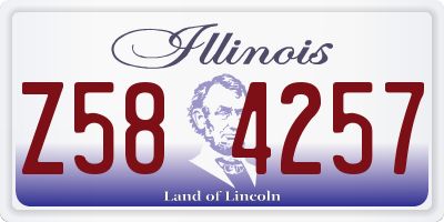 IL license plate Z584257