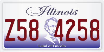 IL license plate Z584258