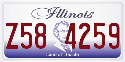IL license plate Z584259