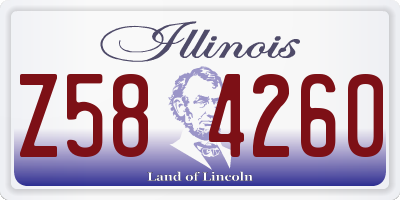 IL license plate Z584260