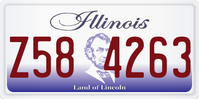 IL license plate Z584263