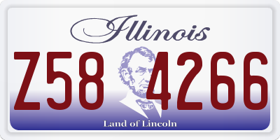 IL license plate Z584266