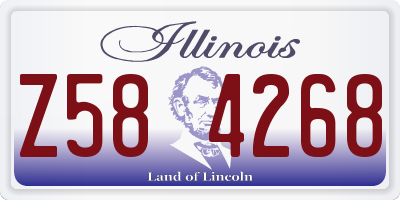 IL license plate Z584268