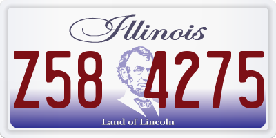 IL license plate Z584275