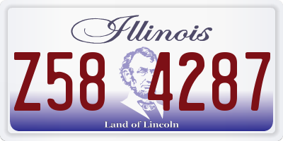 IL license plate Z584287