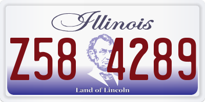 IL license plate Z584289