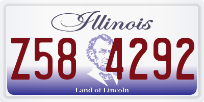 IL license plate Z584292