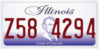 IL license plate Z584294