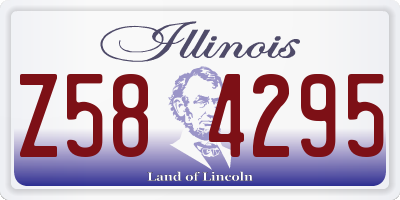 IL license plate Z584295
