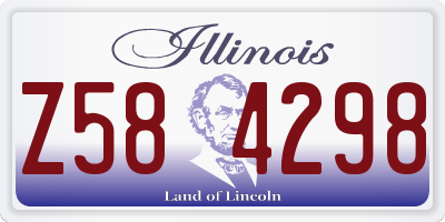 IL license plate Z584298