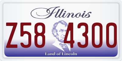IL license plate Z584300