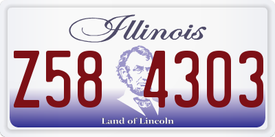 IL license plate Z584303