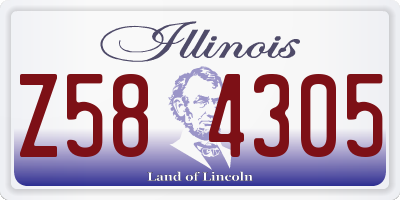 IL license plate Z584305