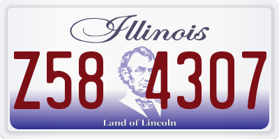 IL license plate Z584307