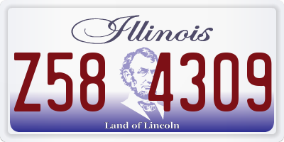 IL license plate Z584309