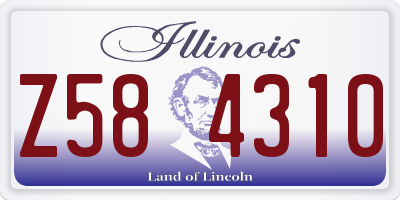 IL license plate Z584310