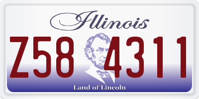 IL license plate Z584311
