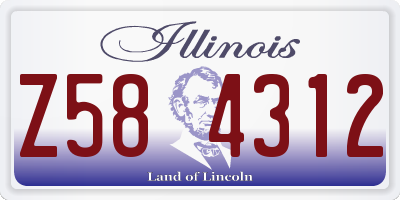 IL license plate Z584312