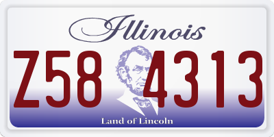IL license plate Z584313