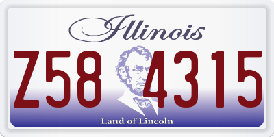 IL license plate Z584315