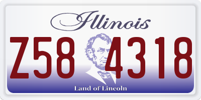IL license plate Z584318
