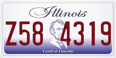 IL license plate Z584319