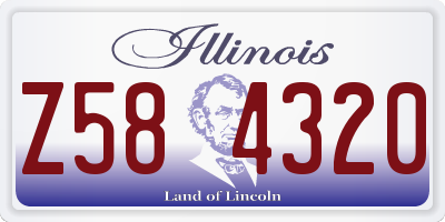 IL license plate Z584320
