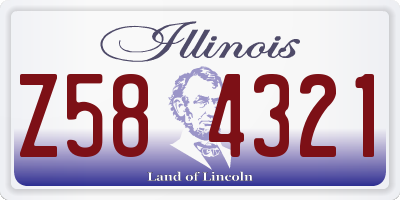 IL license plate Z584321