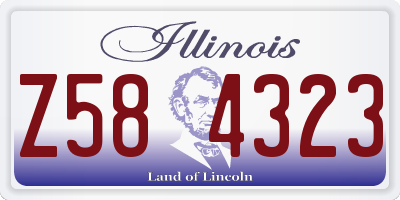 IL license plate Z584323