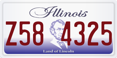 IL license plate Z584325