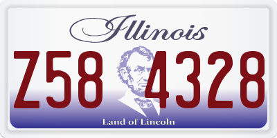 IL license plate Z584328
