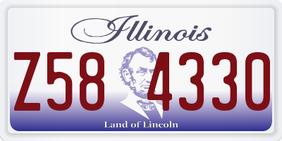 IL license plate Z584330