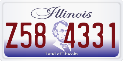 IL license plate Z584331