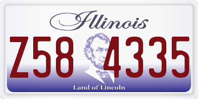 IL license plate Z584335