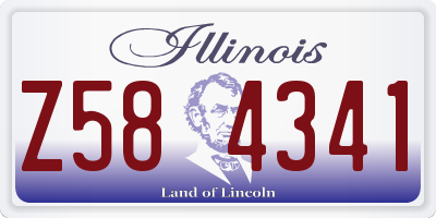IL license plate Z584341