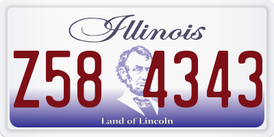 IL license plate Z584343