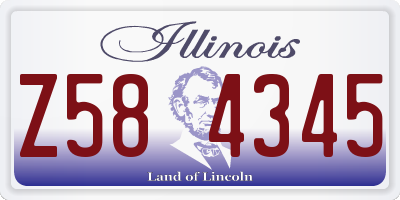 IL license plate Z584345