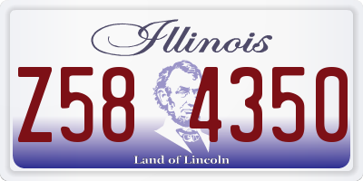 IL license plate Z584350